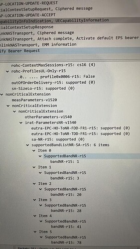 UEcapabilityInformation SupportedBandNR-r15