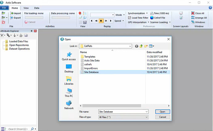How to import cell database file in Actix