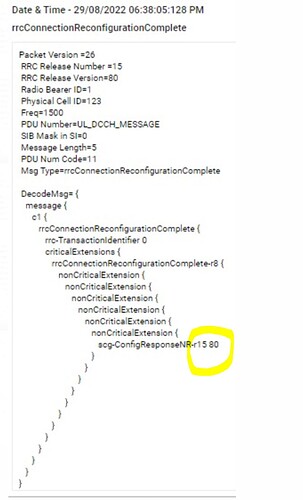 Understanding scg-ConfigResponseNR-r15 IE