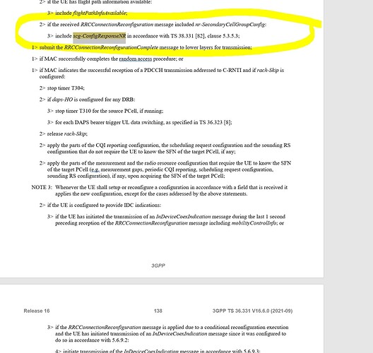 Understanding scg-ConfigResponseNR-r15 IE