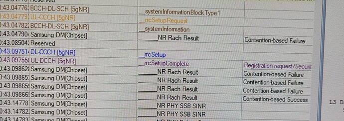 NR Rach results in UE post procesing tool after RRCSetupComplete