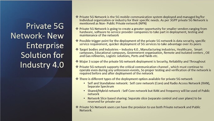 Private 5G Network facts (2)