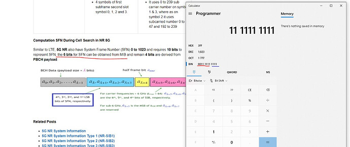 SFN calculation in MIB