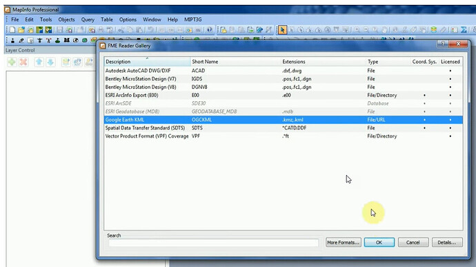 How to convert mapInfo tab to Google Earth KML/Z and vice versa