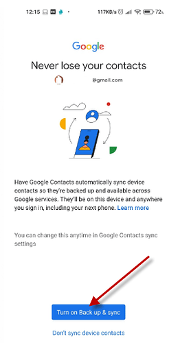 Google Contacts Sync not working in XIAOMI