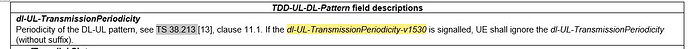 TDD-UL-DL-Pattern field descriptions