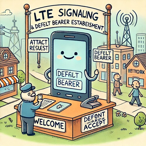 LTE Attach and Default Bearer Establishment