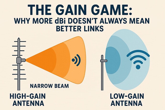 The Gain Game: Why More dBi Doesn’t Always Mean Better Links?