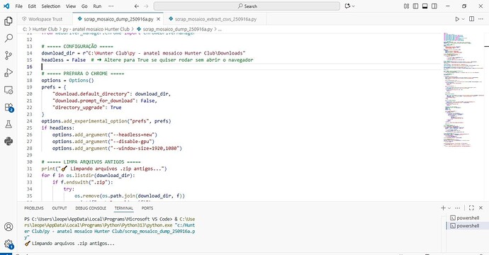 Hunter ANATEL Operators - Código Python Webscrapping