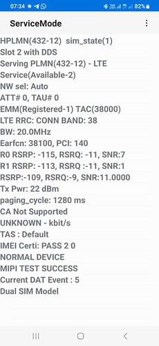 Samsung phones RF INFO