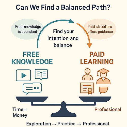 Free Knowledge vs Paid Learning: Can We Find a Balanced Path?