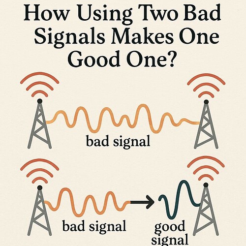 The Diversity Trick: How Using Two Bad Signals Makes One Good One?