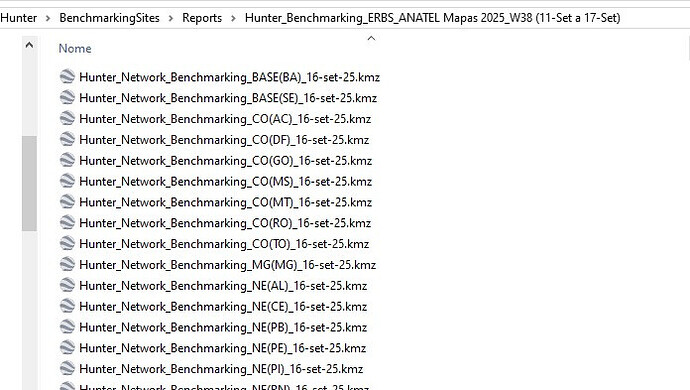 Hunter ANATEL Operators SITES (Arquivos KMZ)