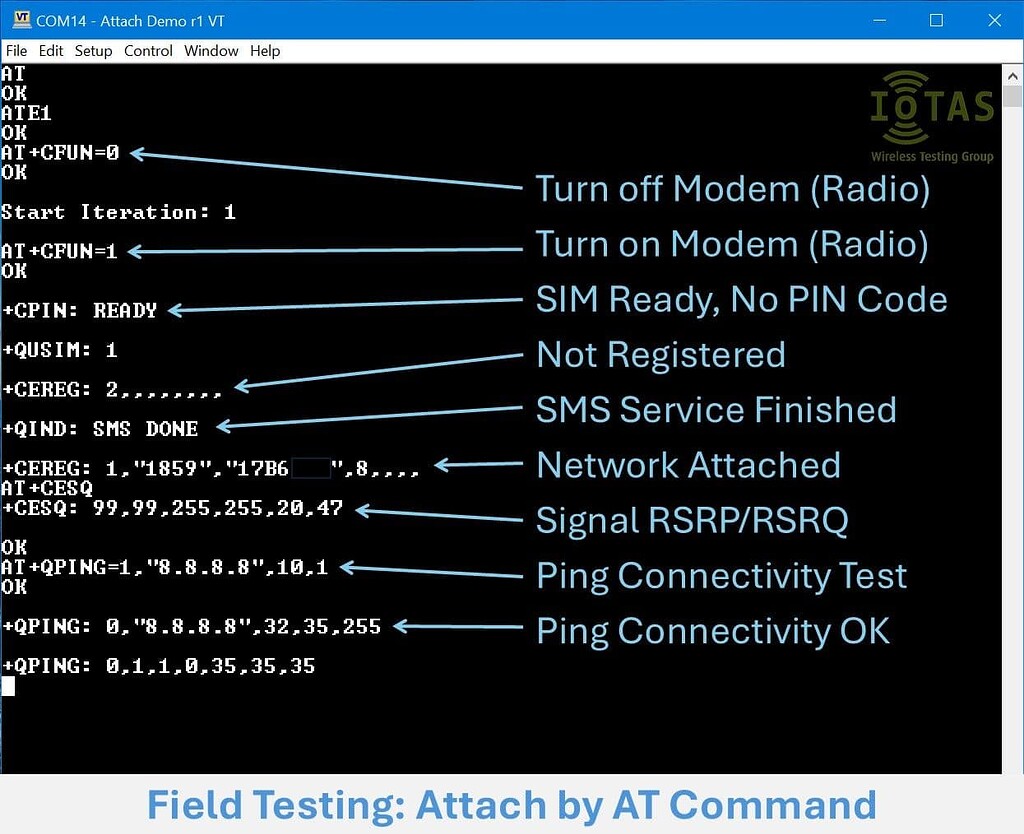 Field Netmodem Field Testing: Talking to a CAT-M Modem: AT Commands Behind LTE Attach ...