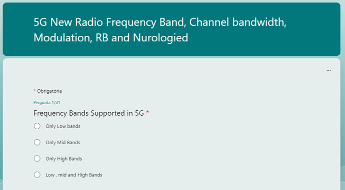 5G New Radio Frequency Band, Channel bandwidth, Modulation, RB and Nurologied