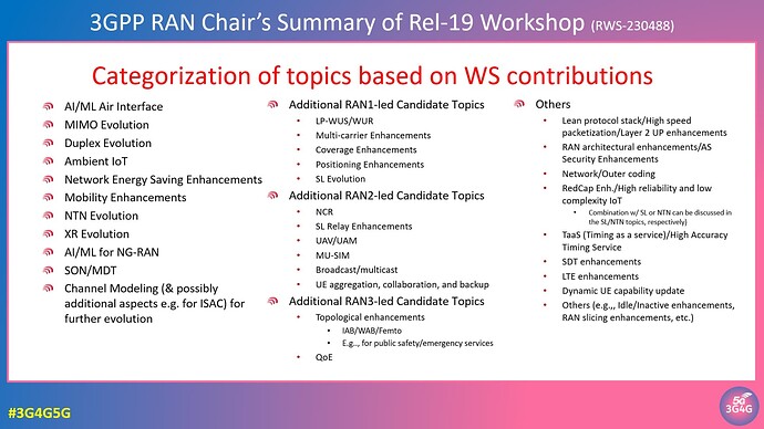 3GPP TSG RAN and TSG SA Release-19 Workshop Summary