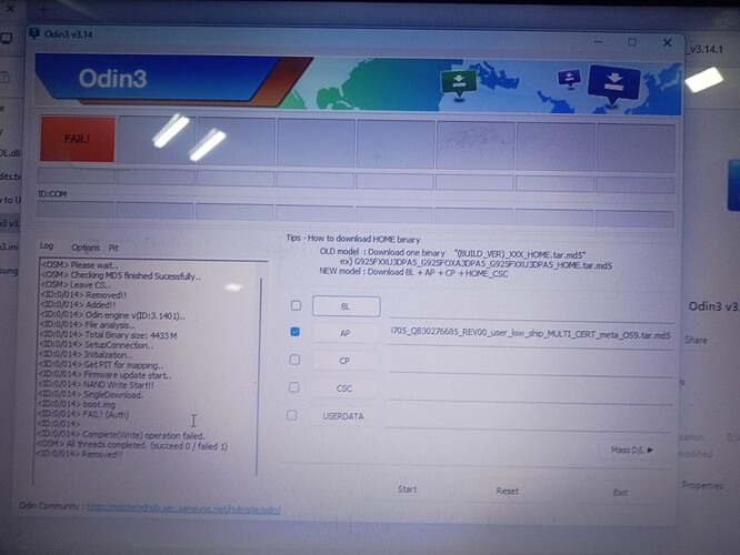 Wrong firmware causing device error 3