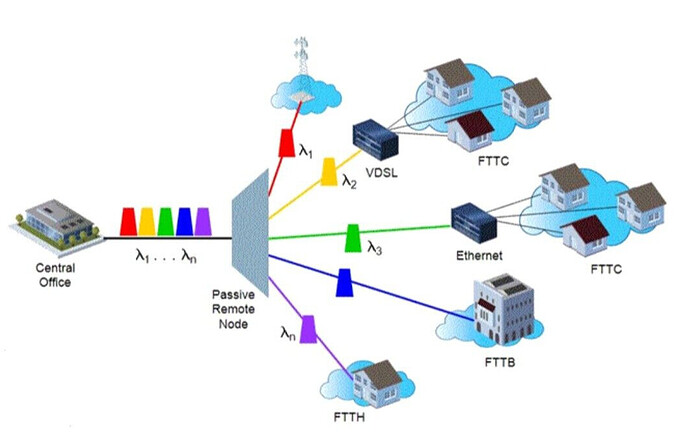 What is the types of network Topologies used in WDM design