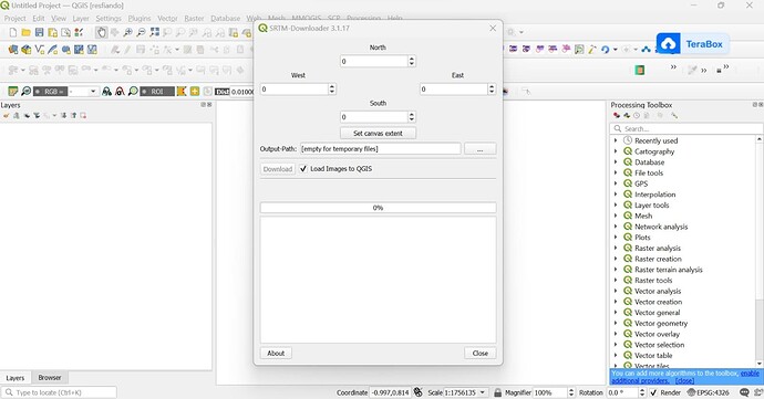 QGIS Plugin SRTM Downloader