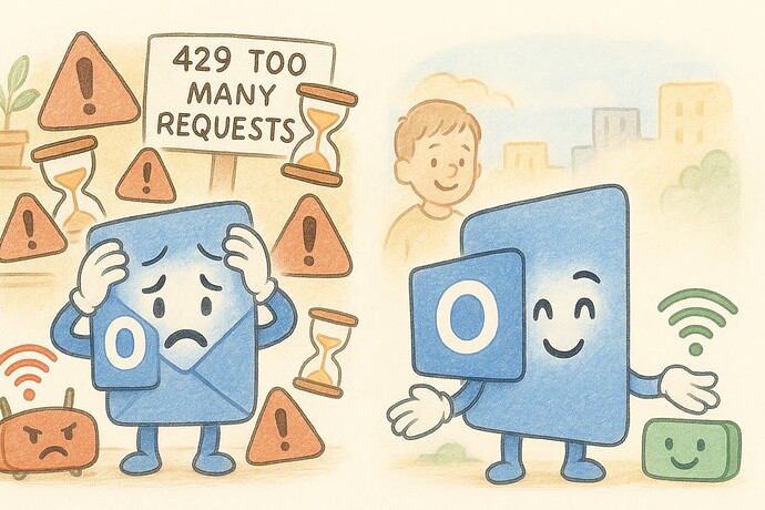 "Too Many Requests" Error in Outlook