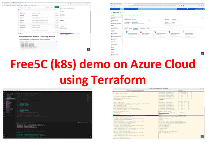 Free5C (k8s) demo on Azure Cloud using Terraform