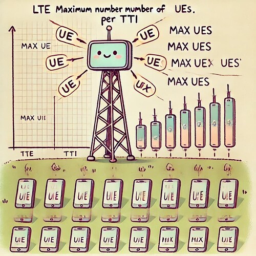 What is LTE Maximum Number of UE per TTI