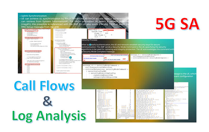 5G SA Call Flows and Log Analysis