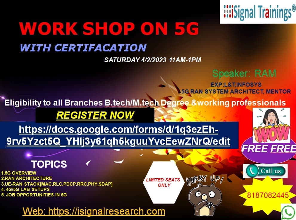 5G Workshop - iSignalResearch - Feb 2023