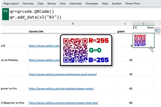 Excel hidden QR code maker!