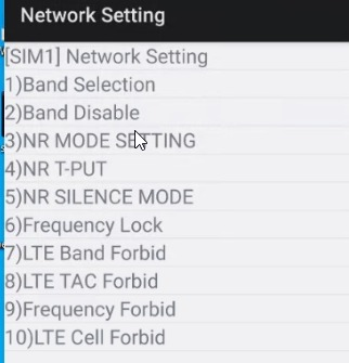 NSA, SA or NSA+SA, 3 modes can be set 1