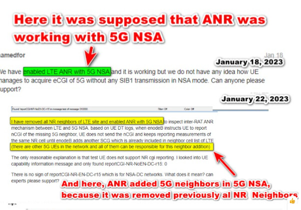 For NSA post SCG addition do we have NR to NR ANR by strongest cell and CGI reporting