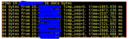 Pinging OM IP on Ericsson